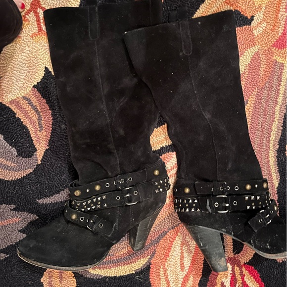 ZigiSoho black suede boots size 6 - Picture 1 of 2